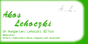 akos lehoczki business card